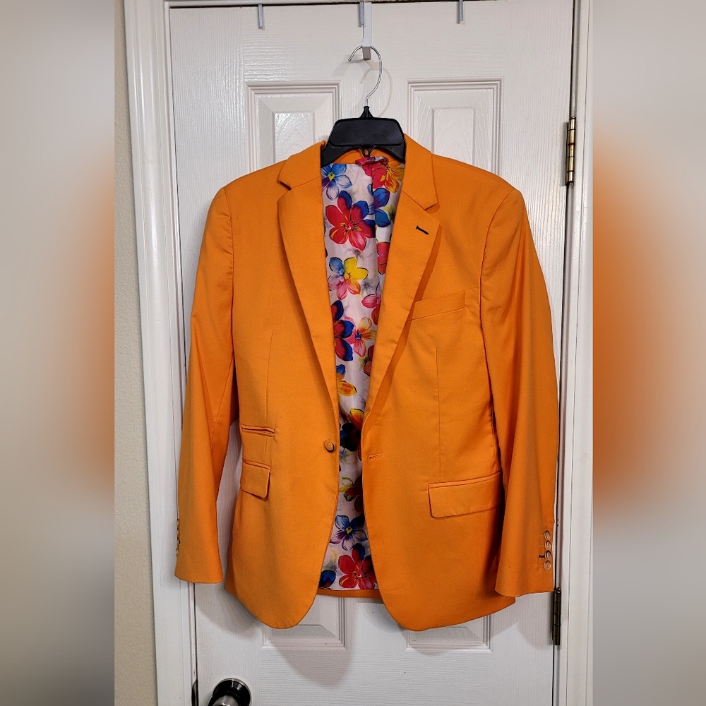 St. Patrick Slim Fit Men's Orange Blazer